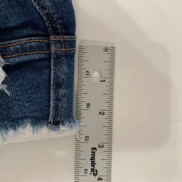 McGuire 25 Striped Side Cutoff Shorts Ibiza Distressed Denim Micro Shorts - Picture 8 of 10